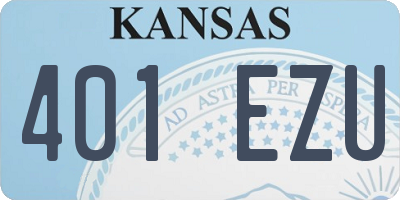 KS license plate 401EZU