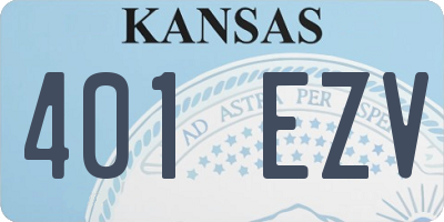 KS license plate 401EZV