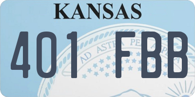 KS license plate 401FBB