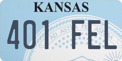 KS license plate 401FEL