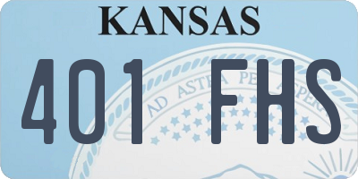 KS license plate 401FHS