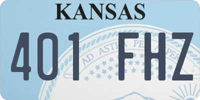 KS license plate 401FHZ