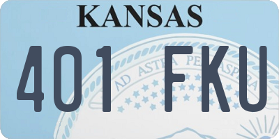 KS license plate 401FKU