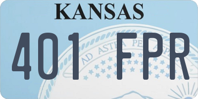 KS license plate 401FPR