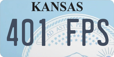 KS license plate 401FPS