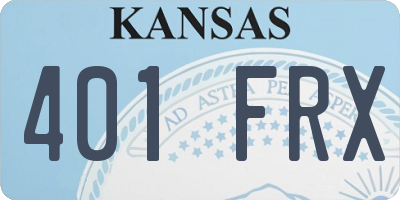 KS license plate 401FRX