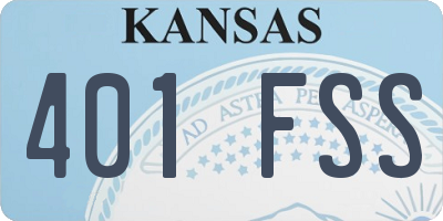 KS license plate 401FSS