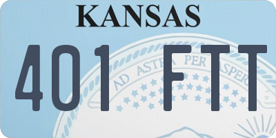 KS license plate 401FTT