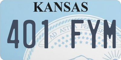 KS license plate 401FYM