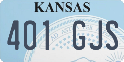 KS license plate 401GJS