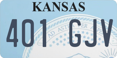 KS license plate 401GJV