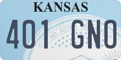 KS license plate 401GNO