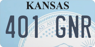 KS license plate 401GNR