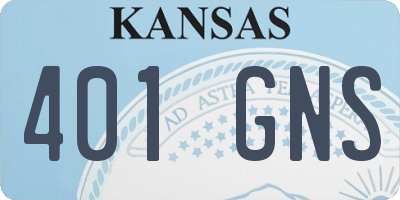 KS license plate 401GNS