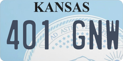 KS license plate 401GNW
