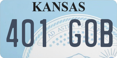 KS license plate 401GOB