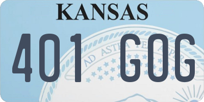 KS license plate 401GOG
