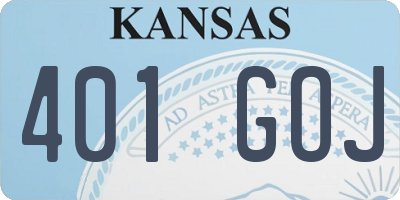 KS license plate 401GOJ