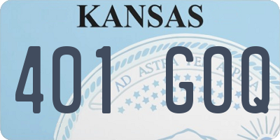 KS license plate 401GOQ