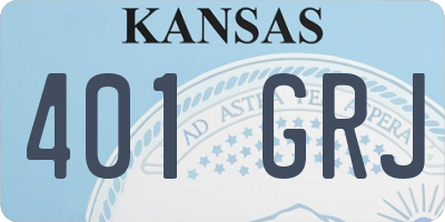KS license plate 401GRJ