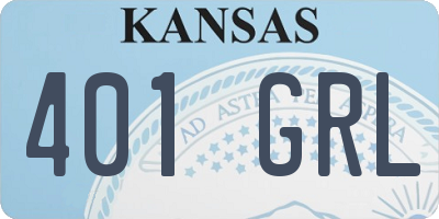 KS license plate 401GRL