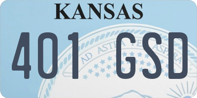 KS license plate 401GSD