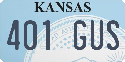 KS license plate 401GUS