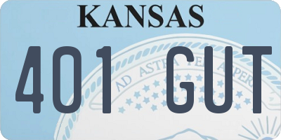 KS license plate 401GUT