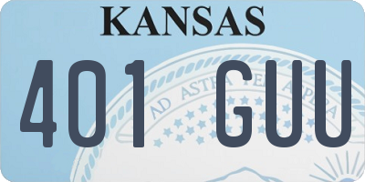 KS license plate 401GUU