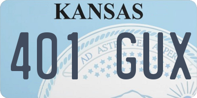 KS license plate 401GUX