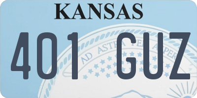 KS license plate 401GUZ