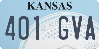 KS license plate 401GVA