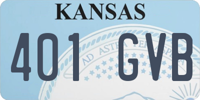 KS license plate 401GVB