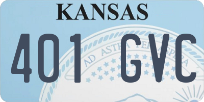 KS license plate 401GVC