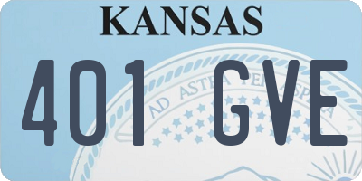 KS license plate 401GVE