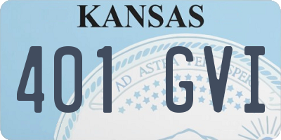 KS license plate 401GVI