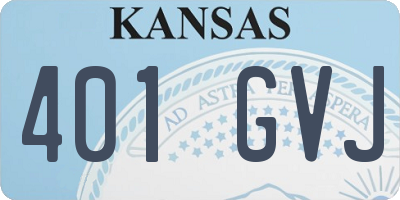 KS license plate 401GVJ