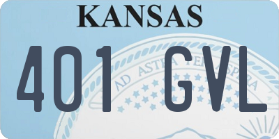 KS license plate 401GVL