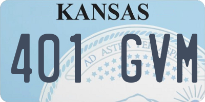 KS license plate 401GVM