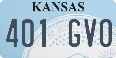 KS license plate 401GVO