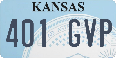 KS license plate 401GVP