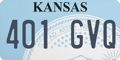 KS license plate 401GVQ