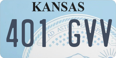 KS license plate 401GVV