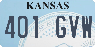 KS license plate 401GVW