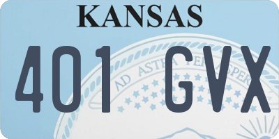 KS license plate 401GVX