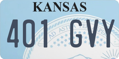 KS license plate 401GVY