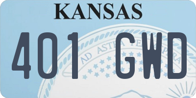 KS license plate 401GWD