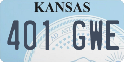 KS license plate 401GWE