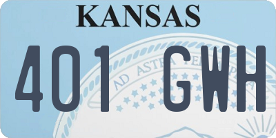 KS license plate 401GWH