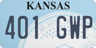 KS license plate 401GWP